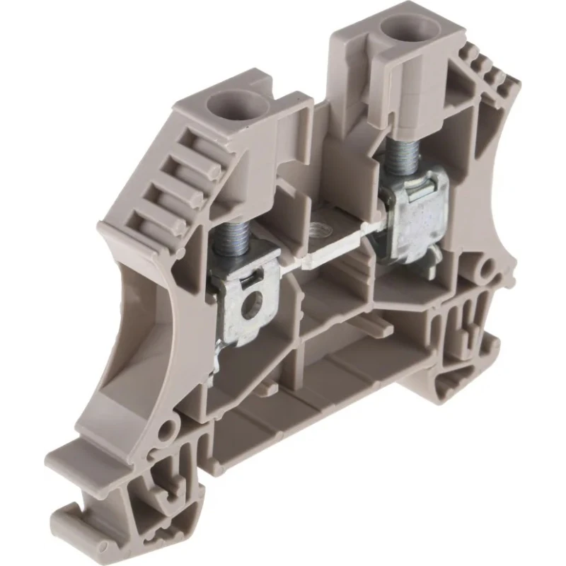 Weidmüller WDU Series Feed Through Terminal Block Brown, 6mm² Cable CSA, 1-Level, Screw Termination, 41A Current 1020200000