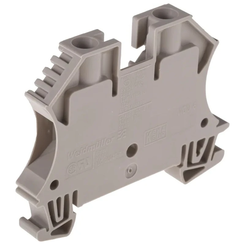 Weidmüller WDU Series Feed Through Terminal Block Brown, 6mm² Cable CSA, 1-Level, Screw Termination, 41A Current 1020200000