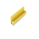 Weidmüller WQV Series 10-Pole Yellow Polyamide 66 Jumper Bar for DIN Rail Terminal Blocks 1052260000