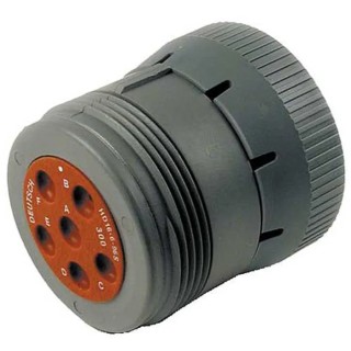 Deutsch HD10 Series Industrial Circular Connector Plug 6 Contacts Cable Mount 27.15 mm IP68 HD16-6-96S