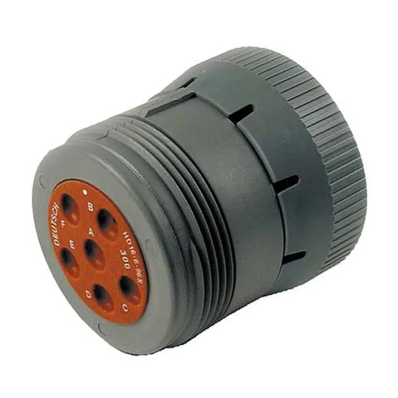 Deutsch HD10 Series Industrial Circular Connector Plug 6 Contacts Cable Mount 27.15 mm IP68 HD16-6-96S