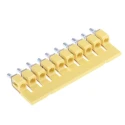 Weidmüller WQV Series Jumper Bar for Use with DIN Rail Terminal Blocks, Polyamide 66 Housing, Yellow, 41A, 10 1052060000
