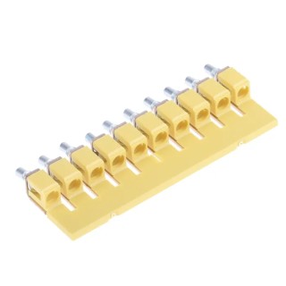 Weidmüller WQV Series Jumper Bar for Use with DIN Rail Terminal Blocks, Polyamide 66 Housing, Yellow, 41A, 10 1052060000