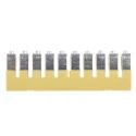 Weidmüller WQV Series Jumper Bar for Use with DIN Rail Terminal Blocks, Polyamide 66 Housing, Yellow, 41A, 10 1052060000