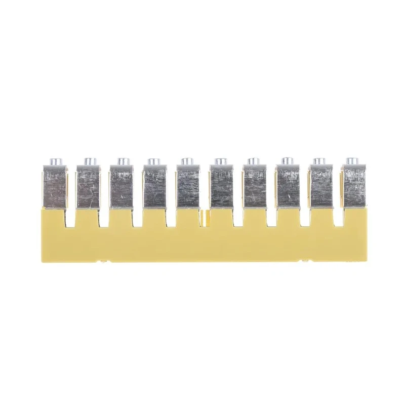 Weidmüller WQV Series Jumper Bar for Use with DIN Rail Terminal Blocks, Polyamide 66 Housing, Yellow, 41A, 10 1052060000