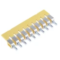 Weidmüller WQV Series Jumper Bar for Use with DIN Rail Terminal Blocks, Polyamide 66 Housing, Yellow, 41A, 10 1052060000