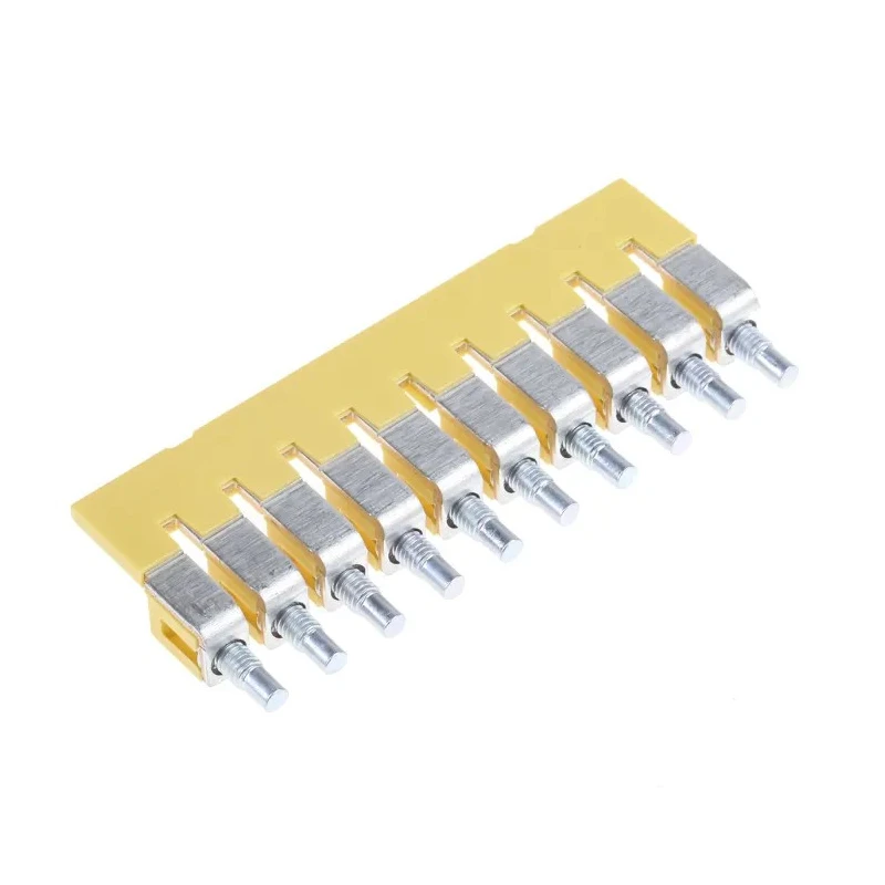 Weidmüller WQV Series Jumper Bar for Use with DIN Rail Terminal Blocks, Polyamide 66 Housing, Yellow, 41A, 10 1052060000