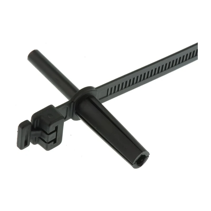 HellermannTyton Wall Plug Fixing Cable Tie 230 mm Length x 8 mm Width Black Polyamide 66 126-00020 WPT230-PA66HIR-BK