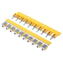 Weidmüller WQV Series Jumper Bar for Use with Terminal Block, Polyamide Yellow, 112A Current, ATEX Certified 1053160000