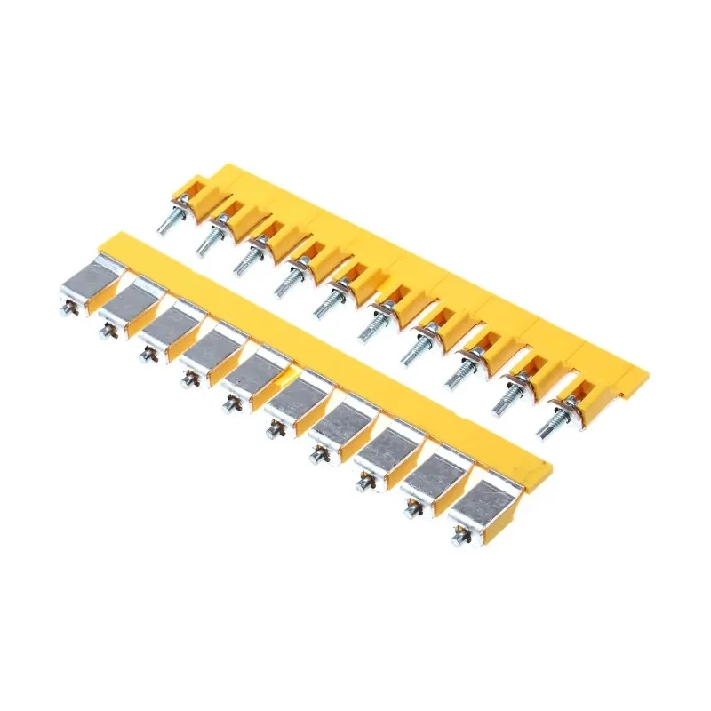 Weidmüller WQV Series Jumper Bar for Use with Terminal Block, Polyamide Yellow, 112A Current, ATEX Certified 1053160000
