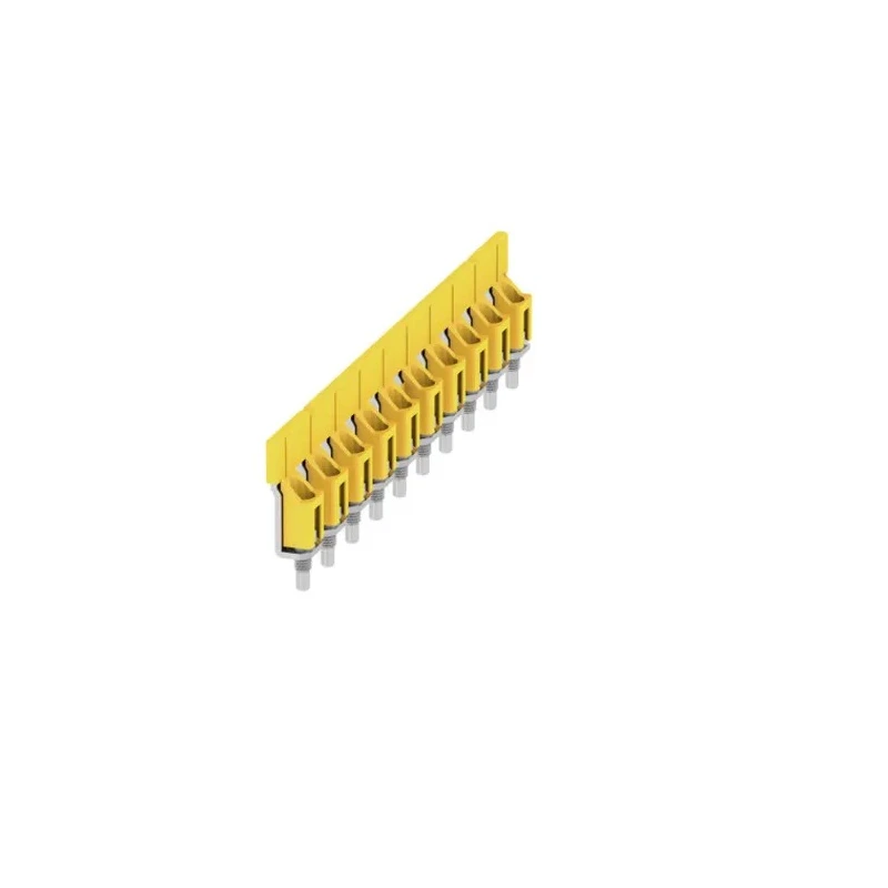 Weidmüller WQV Series Jumper Bar for Use with Terminal Block, Polyamide Yellow, 112A Current, ATEX Certified 1053160000