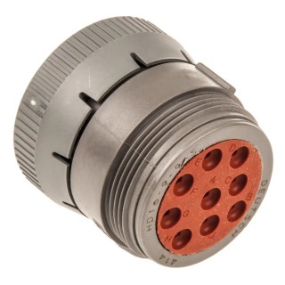 Deutsch Industrial Circular Connector Cable Mount Plug Female 9 Contacts 27.15 mm IP67 HD16-9-96S