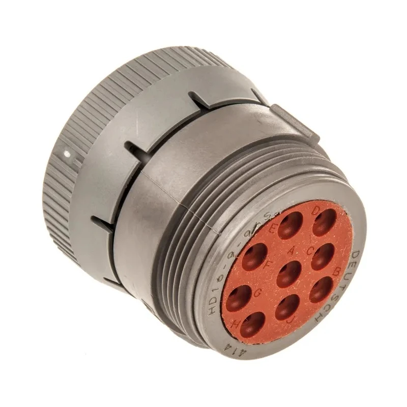 Deutsch Industrial Circular Connector Cable Mount Plug Female 9 Contacts 27.15 mm IP67 HD16-9-96S