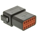 Deutsch Automotive Connector Female Grey 12 Way Crimp Termination DT0412PA-CE02