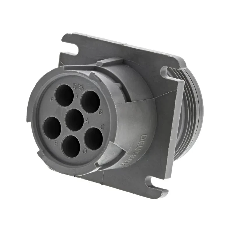 Deutsch Industrial Circular Connector Cable Mount Socket Male 6 Contacts 13A IP67 HD10 