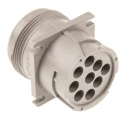 Deutsch Industrial Circular Connector Cable Socket Male 9 Contacts 35.3 mm IP67 HD10 Series 