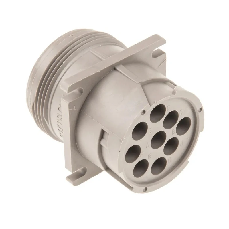 Deutsch Industrial Circular Connector Cable Socket Male 9 Contacts 35.3 mm IP67 HD10 Series 