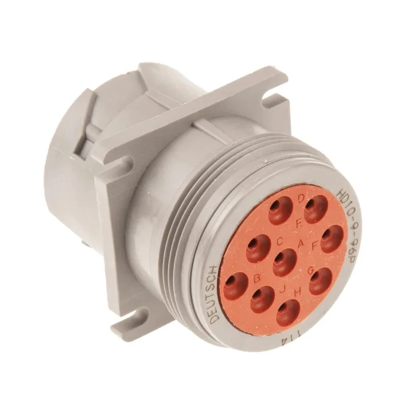 Deutsch Industrial Circular Connector Cable Socket Male 9 Contacts 35.3 mm IP67 HD10 Series 