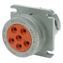 Deutsch Industrial Circular Connector 6 Contacts Cable Socket Male IP67 Thermoplastic Housing HD10 