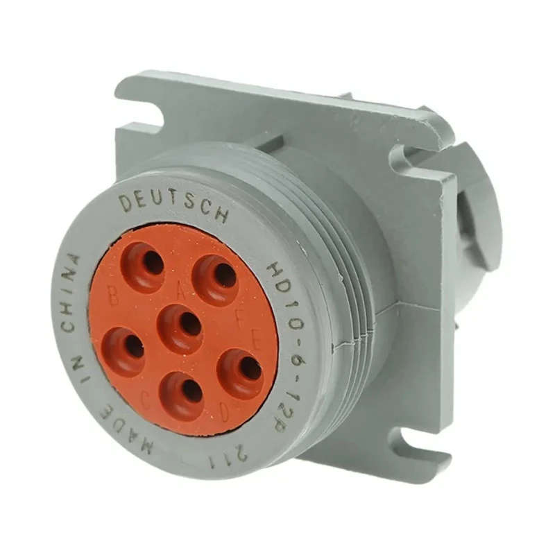 Deutsch Industrial Circular Connector 6 Contacts Cable Socket Male IP67 Thermoplastic Housing HD10 