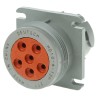 Deutsch Industrial Circular Connector 6 Contacts Cable Socket Male IP67 Thermoplastic Housing HD10
