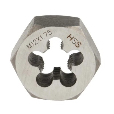 RS PRO M12 HSS Die Nut High Speed Steel Thread Size M12 Thickness 0.5in Hex Size 27.94 mm 424-217