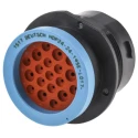 Deutsch Industrial Circular Connector, 19 Contacts, Cable Mount, 2.39 mm Socket, Female, IP67, 250V, 25A HDP24-24-19SE-L017