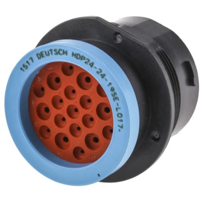 Deutsch Industrial Circular Connector, 19 Contacts, Cable Mount, 2.39 mm Socket, Female, IP67, 250V, 25A HDP24-24-19SE-L017