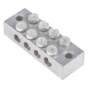 RS PRO 4-Way Double Screw Earth Terminal Block, 0mm² to 16mm² Cable CSA, 16AWG Wire, Brass Housing 425-544
