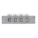 RS PRO 4-Way Double Screw Earth Terminal Block, 0mm² to 16mm² Cable CSA, 16AWG Wire, Brass Housing 425-544