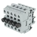 Entrelec MB Series 1-Level Fused DIN Rail Terminal Block 600V, Screw Termination, 10A, Grey 1SNA111033R0300
