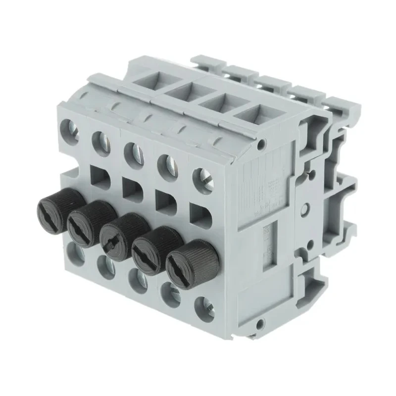 Entrelec MB Series 1-Level Fused DIN Rail Terminal Block 600V, Screw Termination, 10A, Grey 1SNA111033R0300
