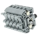 Entrelec MB Series 1-Level Fused DIN Rail Terminal Block 600V, Screw Termination, 10A, Grey 1SNA111033R0300