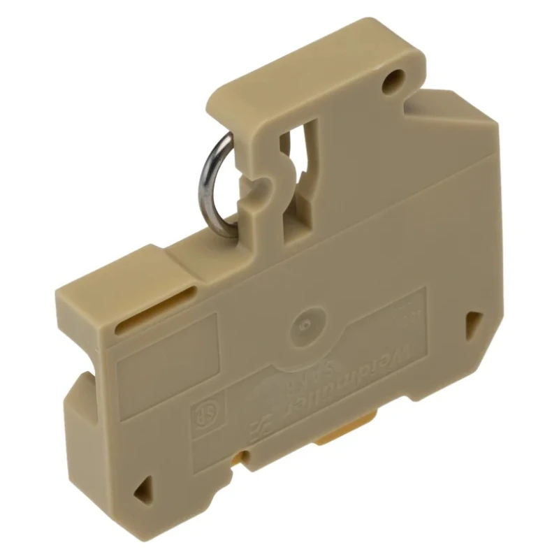 Weidmüller SAKR Series Test Disconnect Terminal Block Beige, Yellow, 4mm² Cable CSA, 1-Level, Screw Termination 0412260000