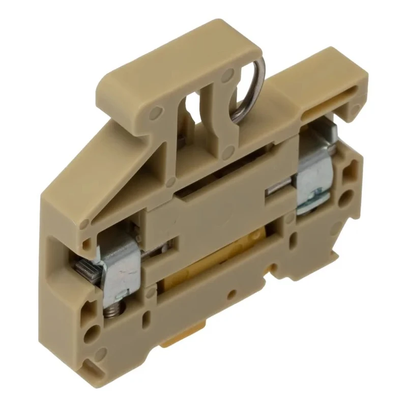 Weidmüller SAKR Series Test Disconnect Terminal Block Beige, Yellow, 4mm² Cable CSA, 1-Level, Screw Termination 0412260000