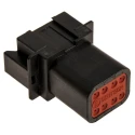 Deutsch DT Automotive Connector Female Grey Bulkhead Mount 8 Way Crimp Termination DT04-08PA-CE02