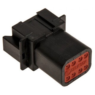 Deutsch DT Automotive Connector Female Grey Bulkhead Mount 8 Way Crimp Termination DT04-08PA-CE02