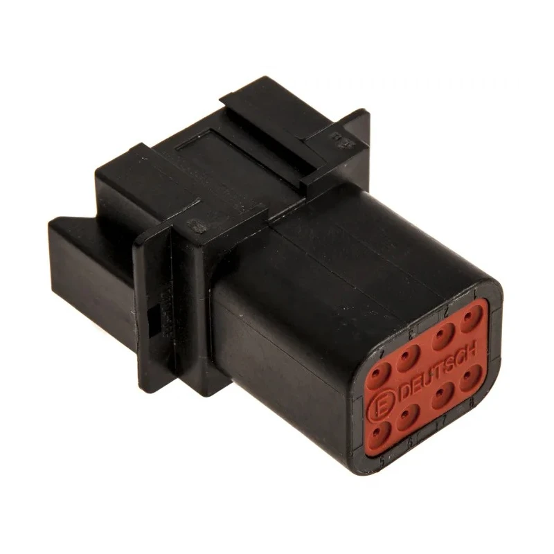 Deutsch DT Automotive Connector Female Grey Bulkhead Mount 8 Way Crimp Termination DT04-08PA-CE02