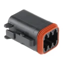 Deutsch DT Automotive Connector Male 6 Way Crimp Termination, Thermoplastic Housing, Copper Alloy Contacts DT06-6S-CE06