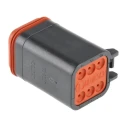 Deutsch DT Automotive Connector Male 6 Way Crimp Termination, Thermoplastic Housing, Copper Alloy Contacts DT06-6S-CE06