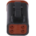 Deutsch DT Automotive Connector Male Black Bulkhead Mount 4 Way Crimp Termination DT06-4S-CE06