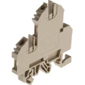 RS PRO Brown Double Level Terminal Block 0.5 to 4 mm², 32A, 500V, Screw Termination, 2-Level 815-701