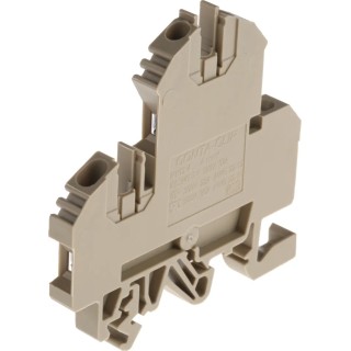 RS PRO Brown Double Level Terminal Block 0.5 to 4 mm², 32A, 500V, Screw Termination, 2-Level 815-701