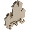 RS PRO Brown Double Level Terminal Block 0.5 to 4 mm², 32A, 500V, Screw Termination, 2-Level 815-701
