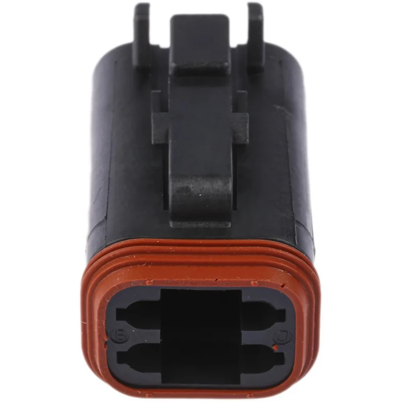 Deutsch DT Automotive Connector Male Black Bulkhead Mount 4 Way Crimp Termination DT06-4S-CE06