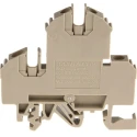 RS PRO Brown Double Level Terminal Block 0.5 to 4 mm², 32A, 500V, Screw Termination, 2-Level 815-701
