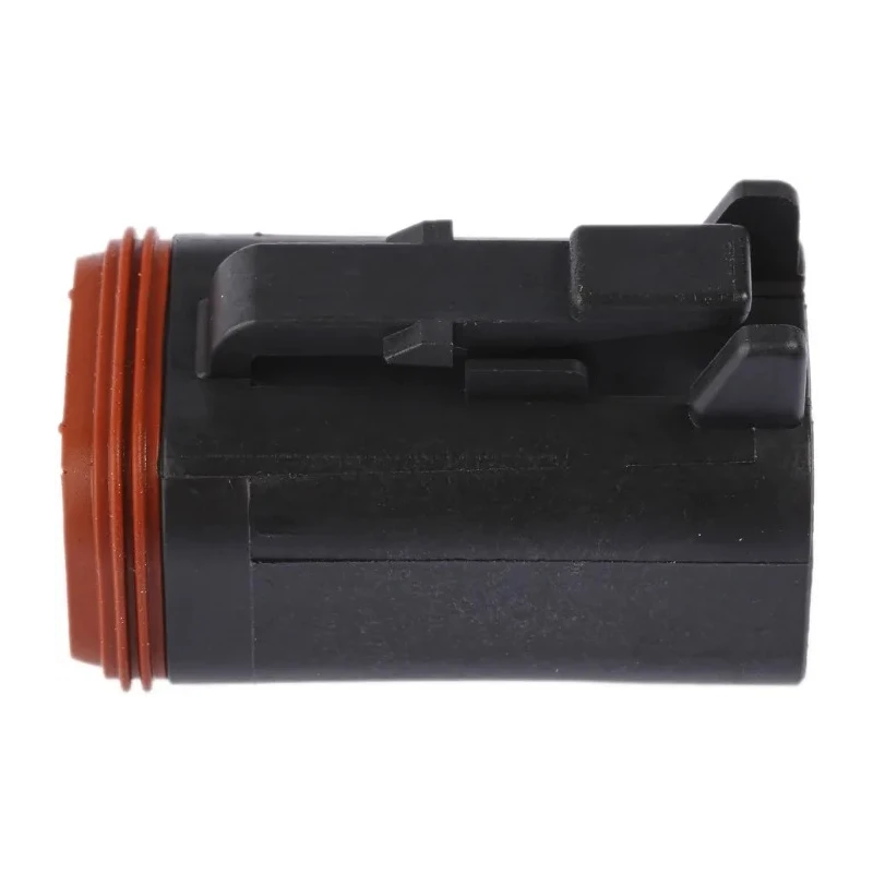 Deutsch DT Automotive Connector Male Black Bulkhead Mount 4 Way Crimp Termination DT06-4S-CE06