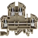 RS PRO Brown Double Level Terminal Block 0.5 to 4 mm², 32A, 500V, Screw Termination, 2-Level 815-701