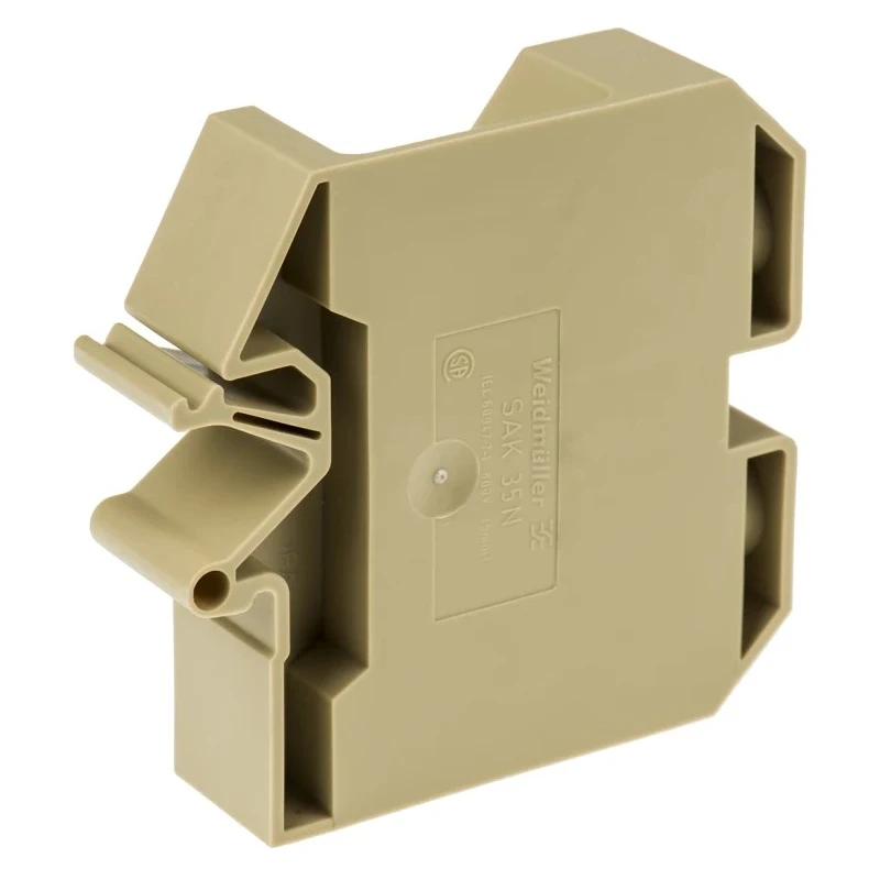 Weidmüller Feed Through Terminal Block SAK Series Beige Yellow 50mm² 1-Level Screw Termination 150A 800V 0550660000
