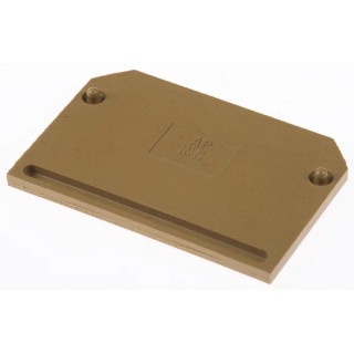 Weidmüller SAK Series End Cover for DIN Rail Terminal Blocks, KrG Material, ATEX Certified, Yellow Beige 0191320000